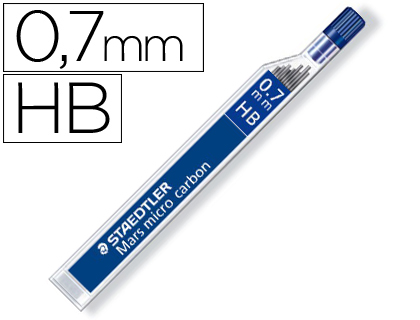 12 minas de grafito Staedtler Mars Micro 0,7mm. HB